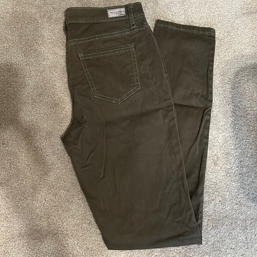 Juicy Couture Olive Green Straight-Leg Pants